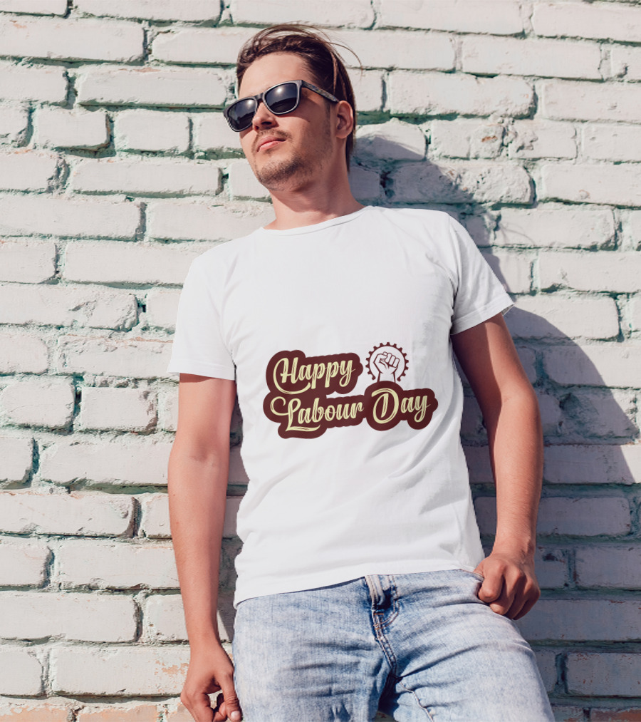 Happy Labour Day Fist And Gear T-Shirt