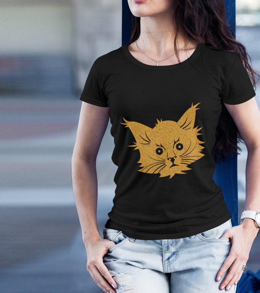 Cat Lover Whiskers Face T-Shirt