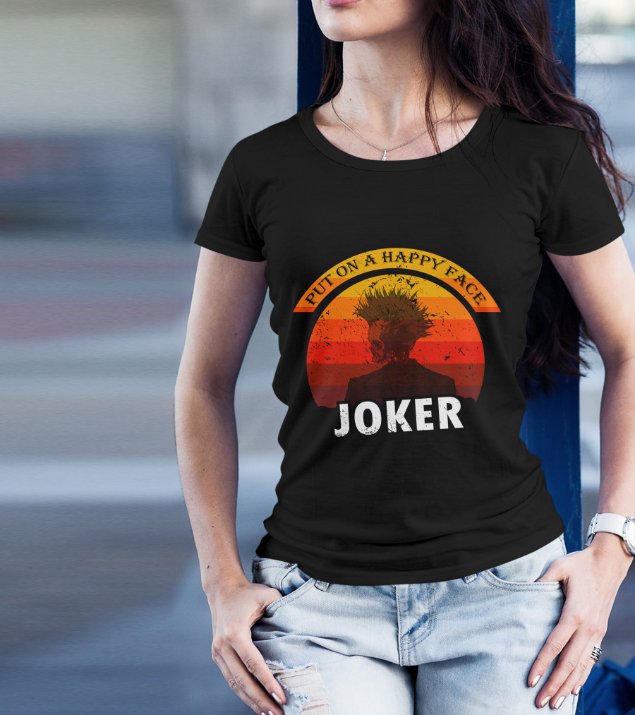 Put On A Happy Face Joker Sunset T-Shirt