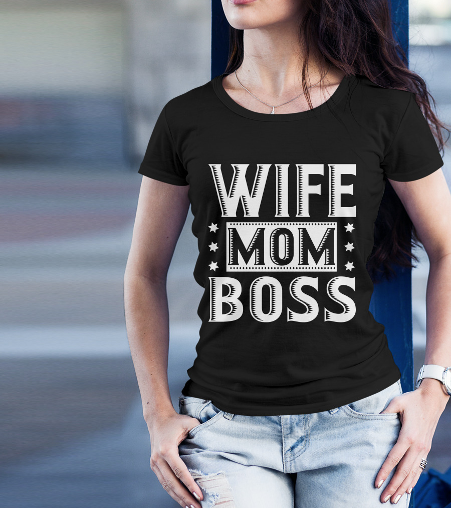 Wife Mom Boss Stars T-Shirt