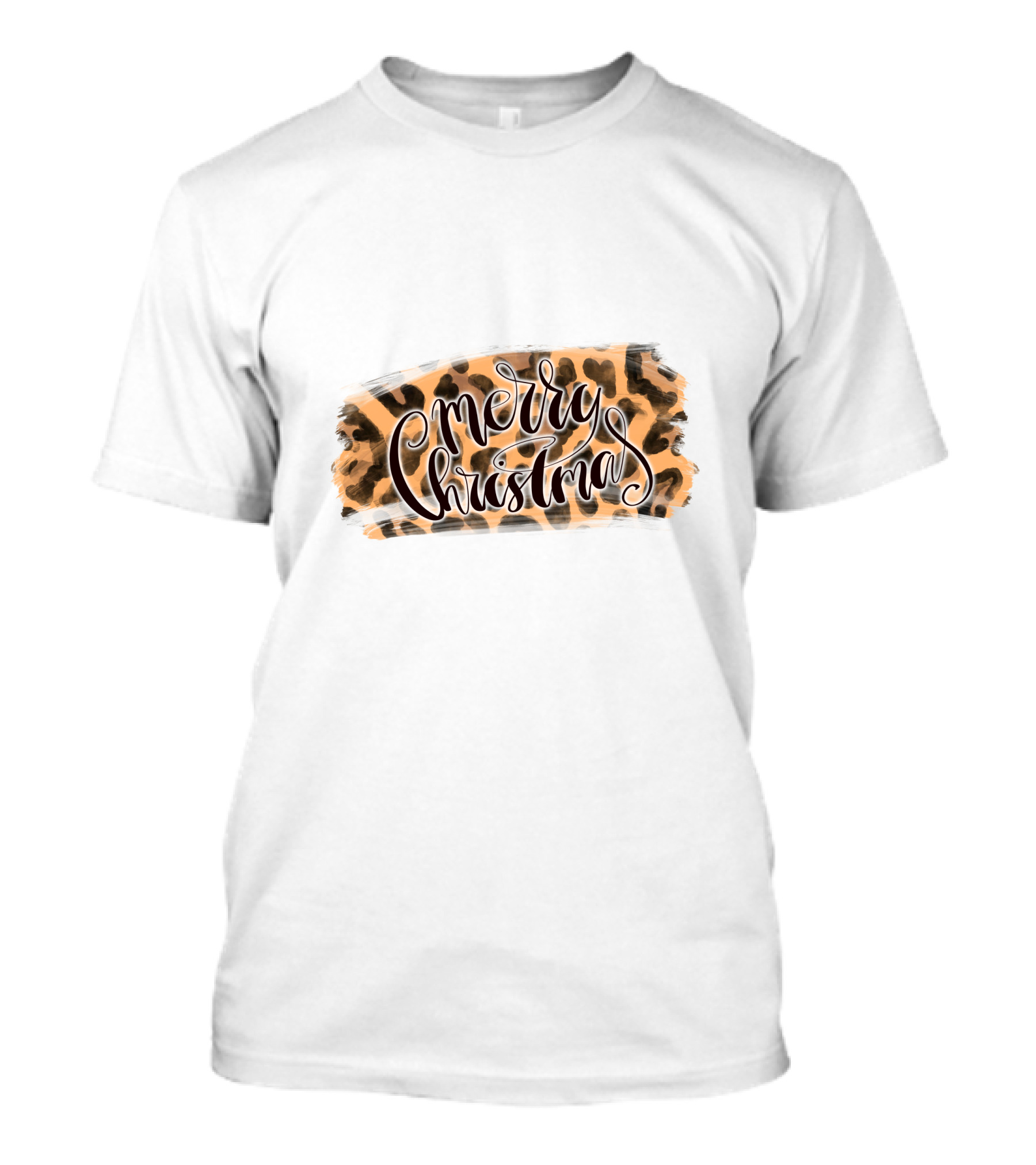 Merry Christmas Leopard Pattern Wild T-Shirt