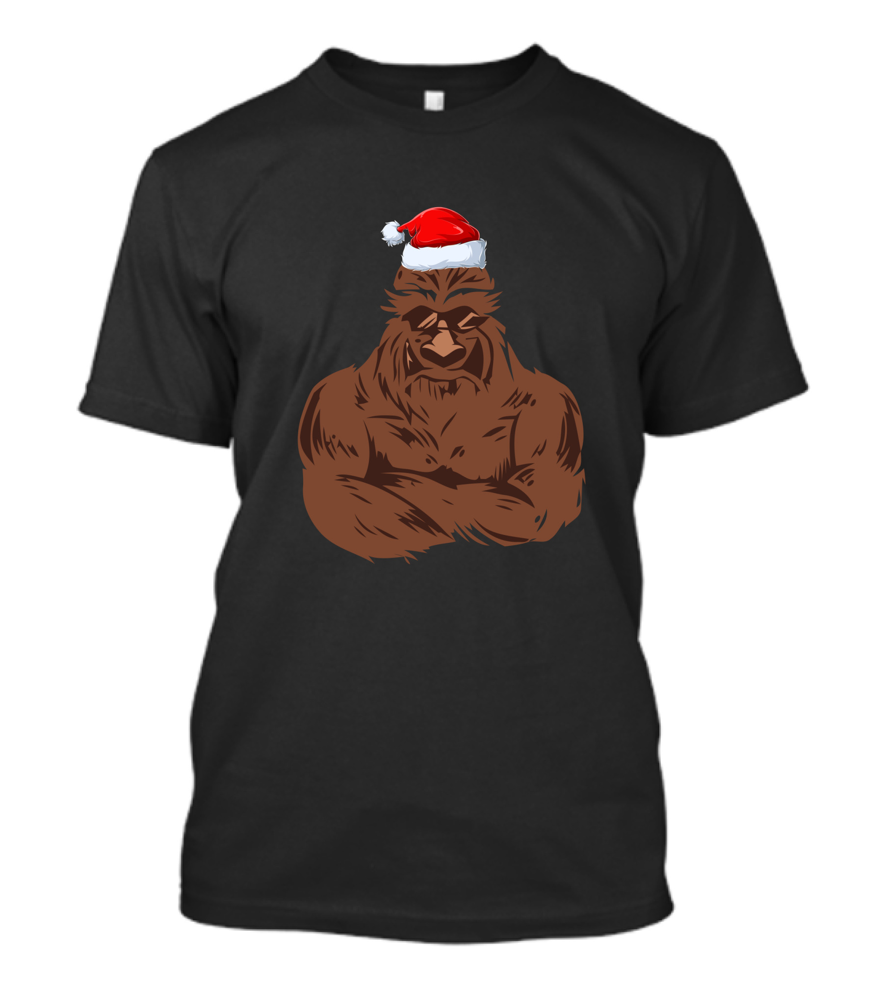 Santa Gorilla Christmas Festive Holiday T-Shirt