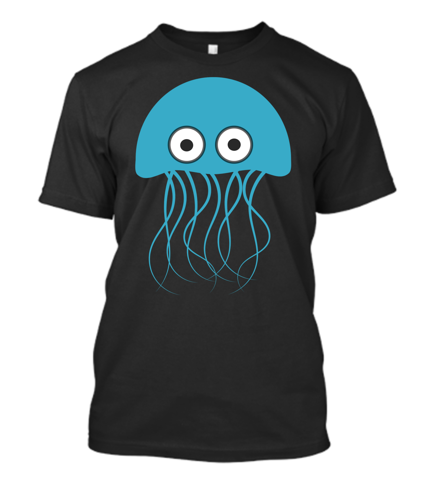 Cartoon Jellyfish Blue Eyes T-Shirt