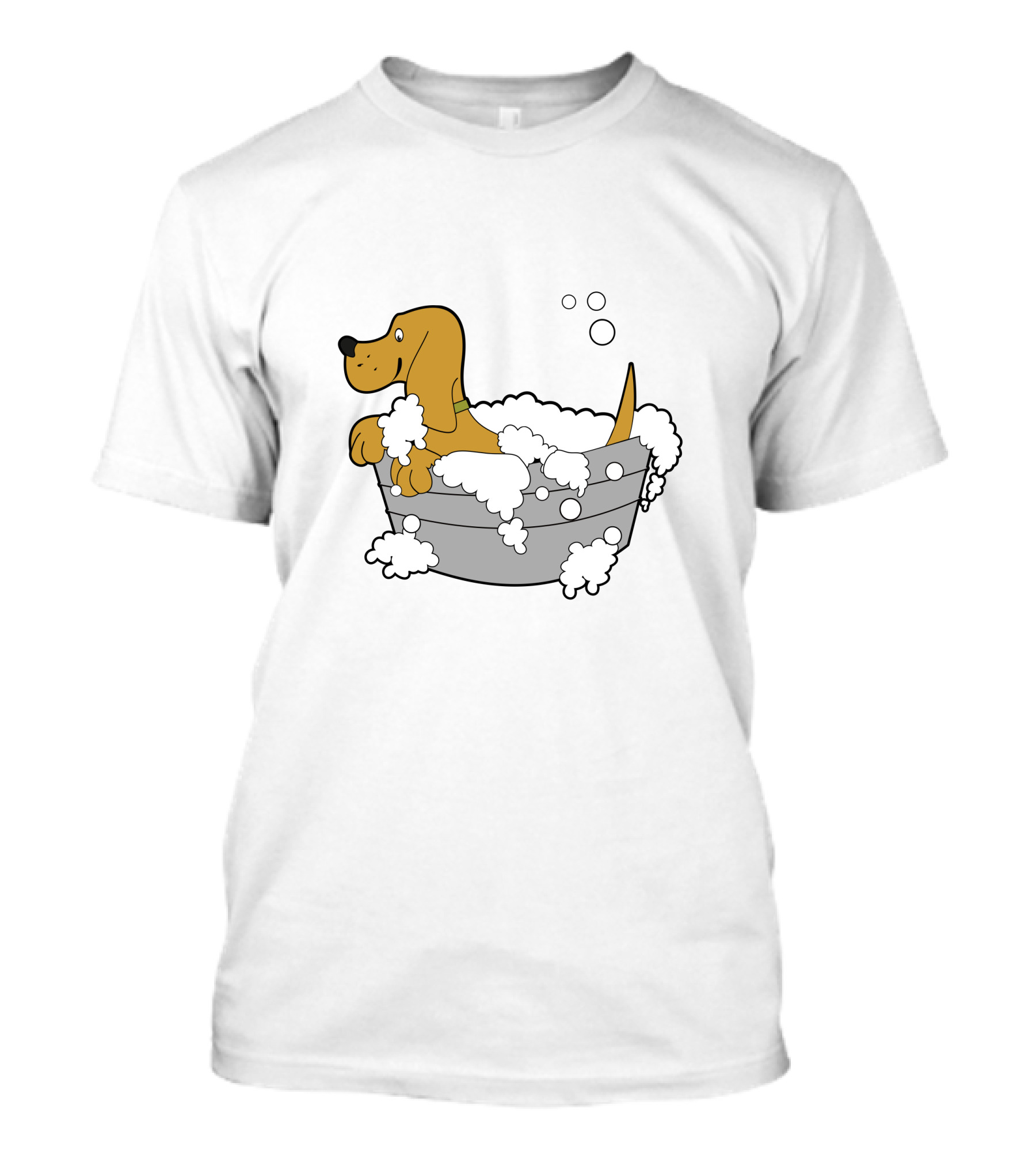 Bath Time Puppy In Bubble Tub Cartoon T-Shirt