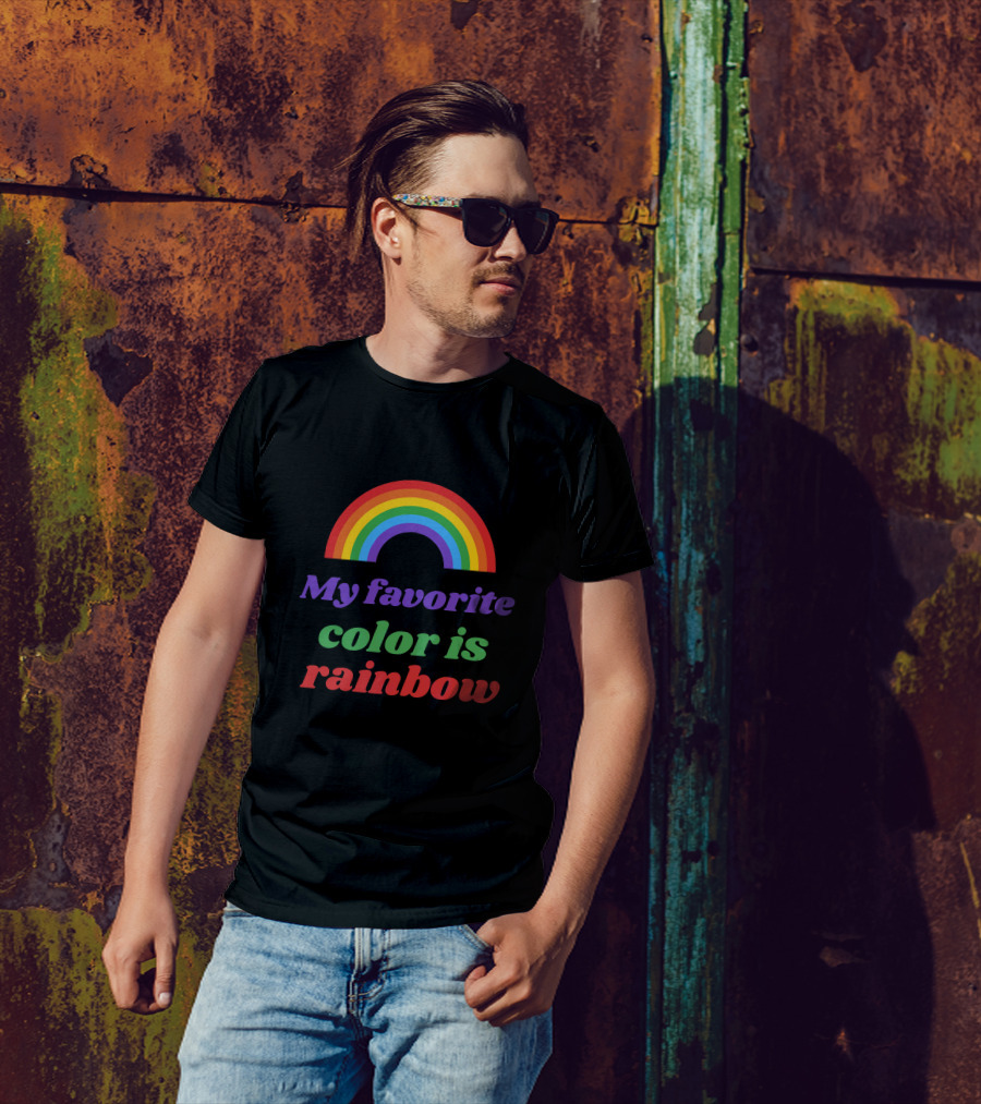 My Favorite Color Is Rainbow Vibrant Arch Spectrum T-Shirt