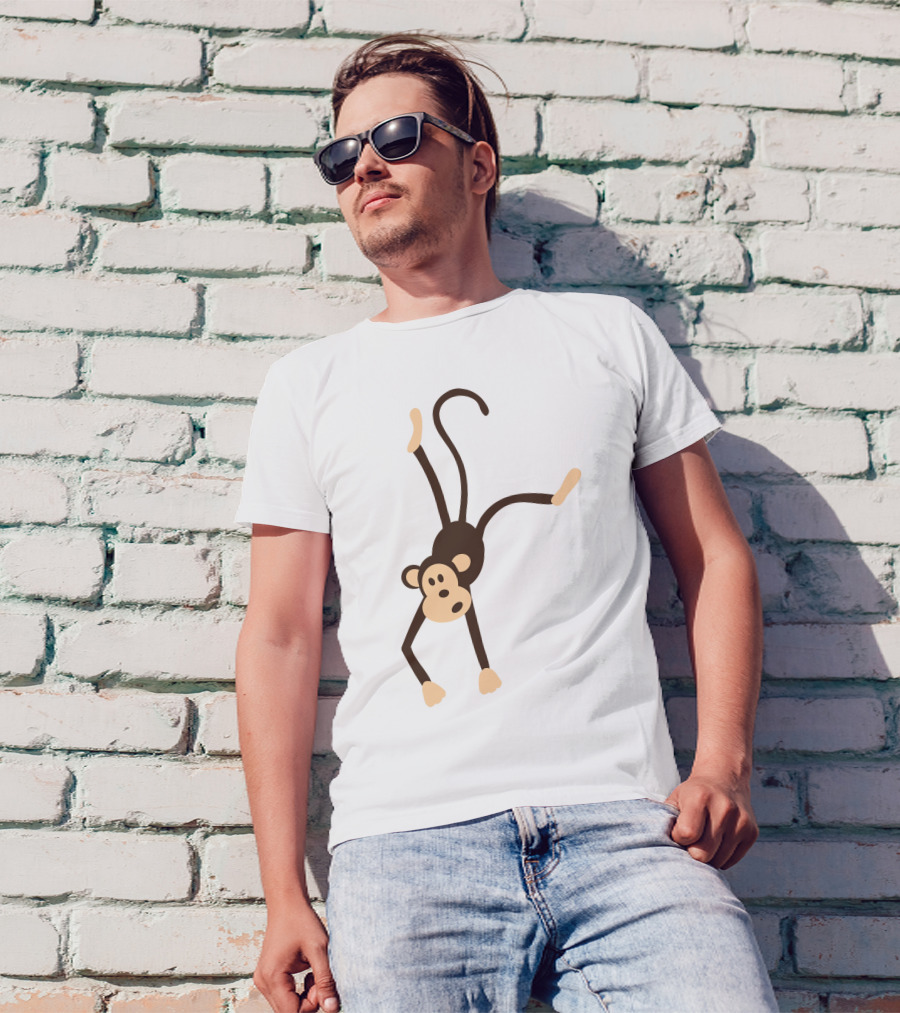 Funny Cartoon Monkey Doing Handstand T-Shirt
