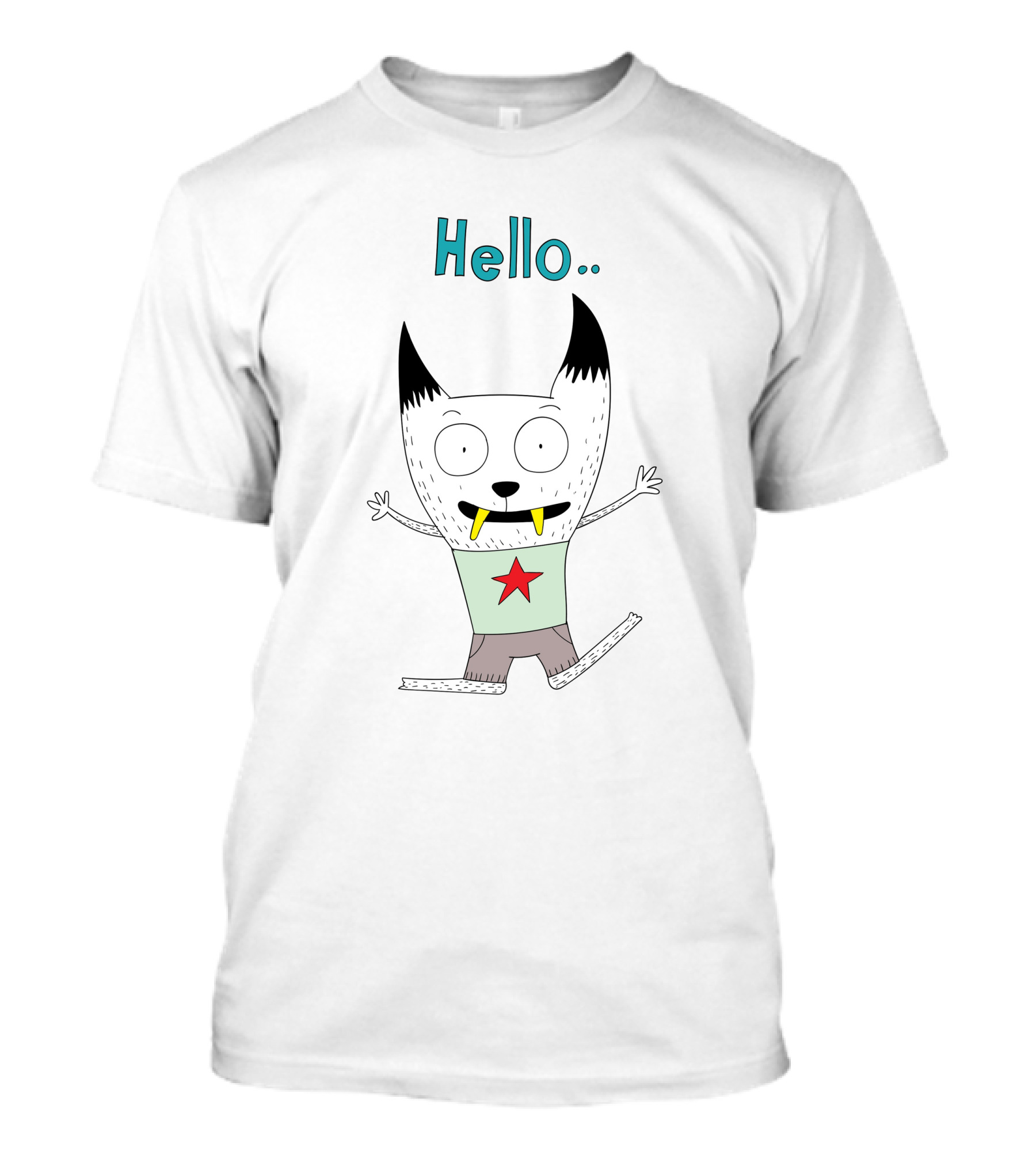 Hello Cute Creature With Star T-Shirt