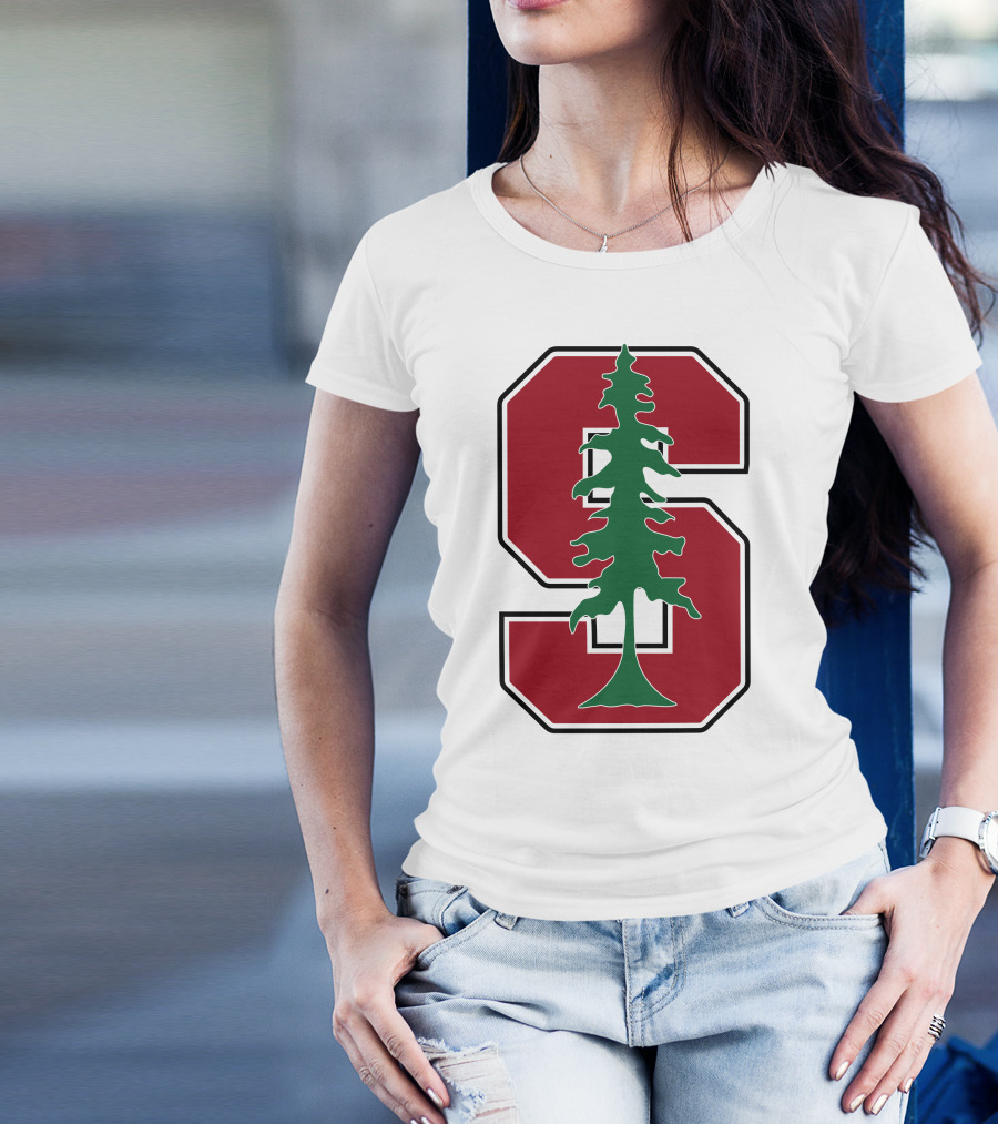 Stanford University Cardinal Logo With Tree T-Shirt