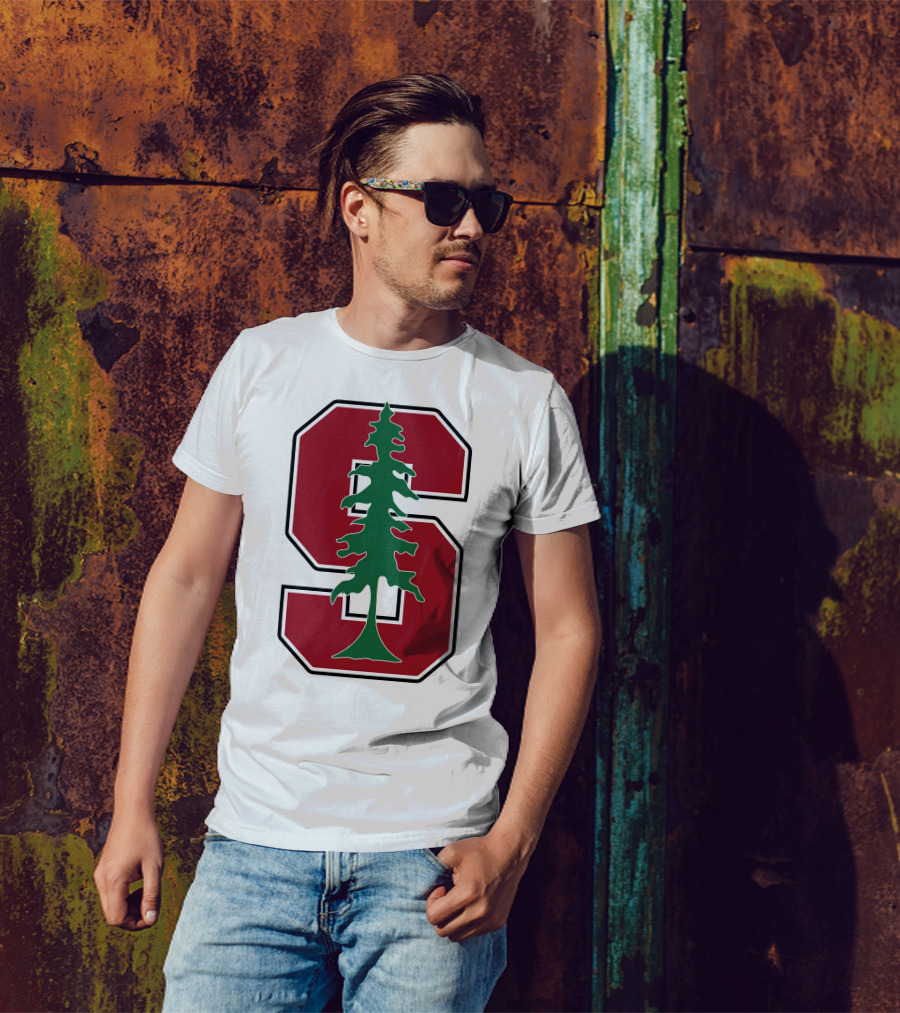 Stanford University Cardinal Logo With Tree T-Shirt