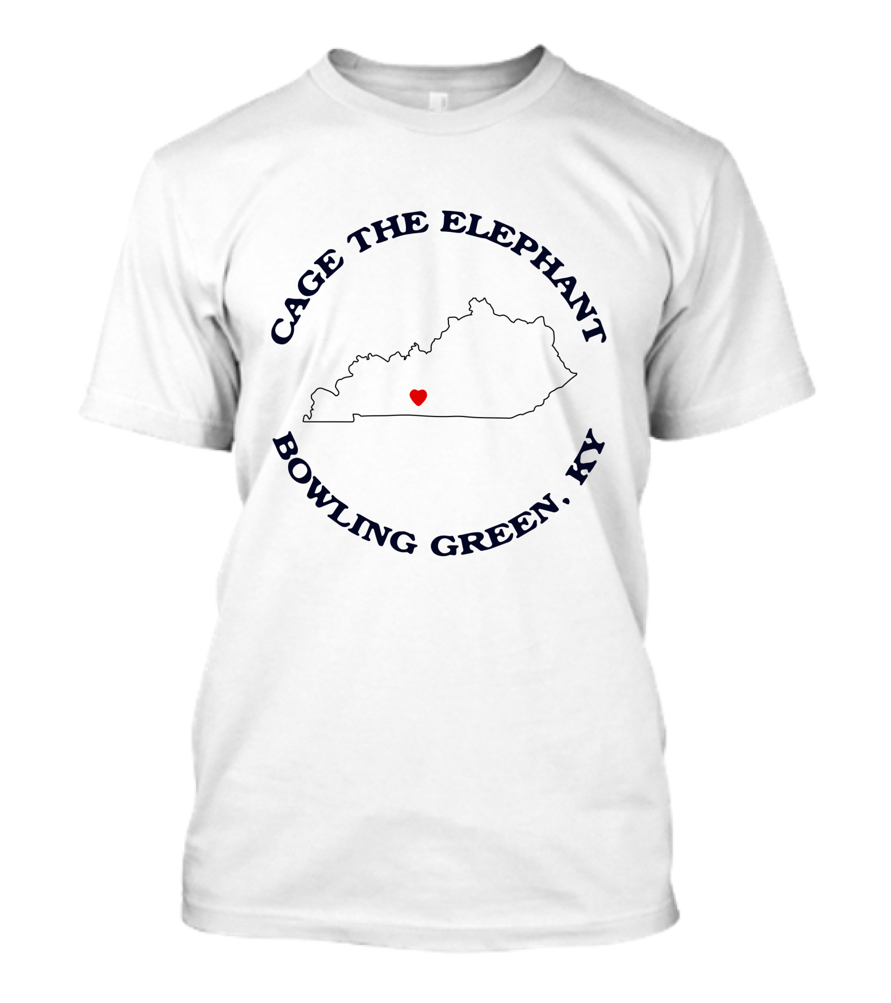 Cage The Elephant Kentucky Heart Bowling Green KY T-Shirt