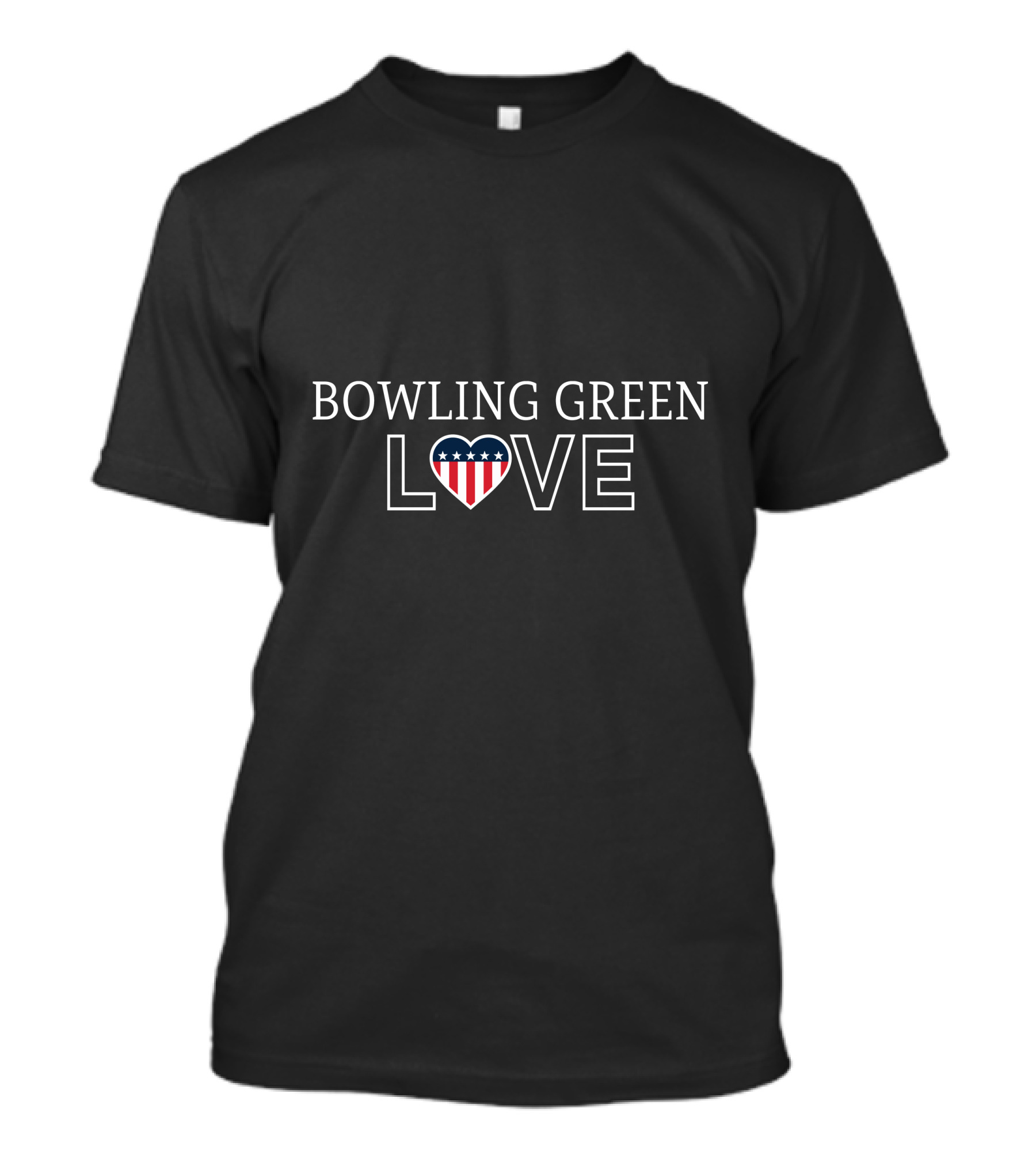 Bowling Green Love Heart Stars Stripes T-Shirt