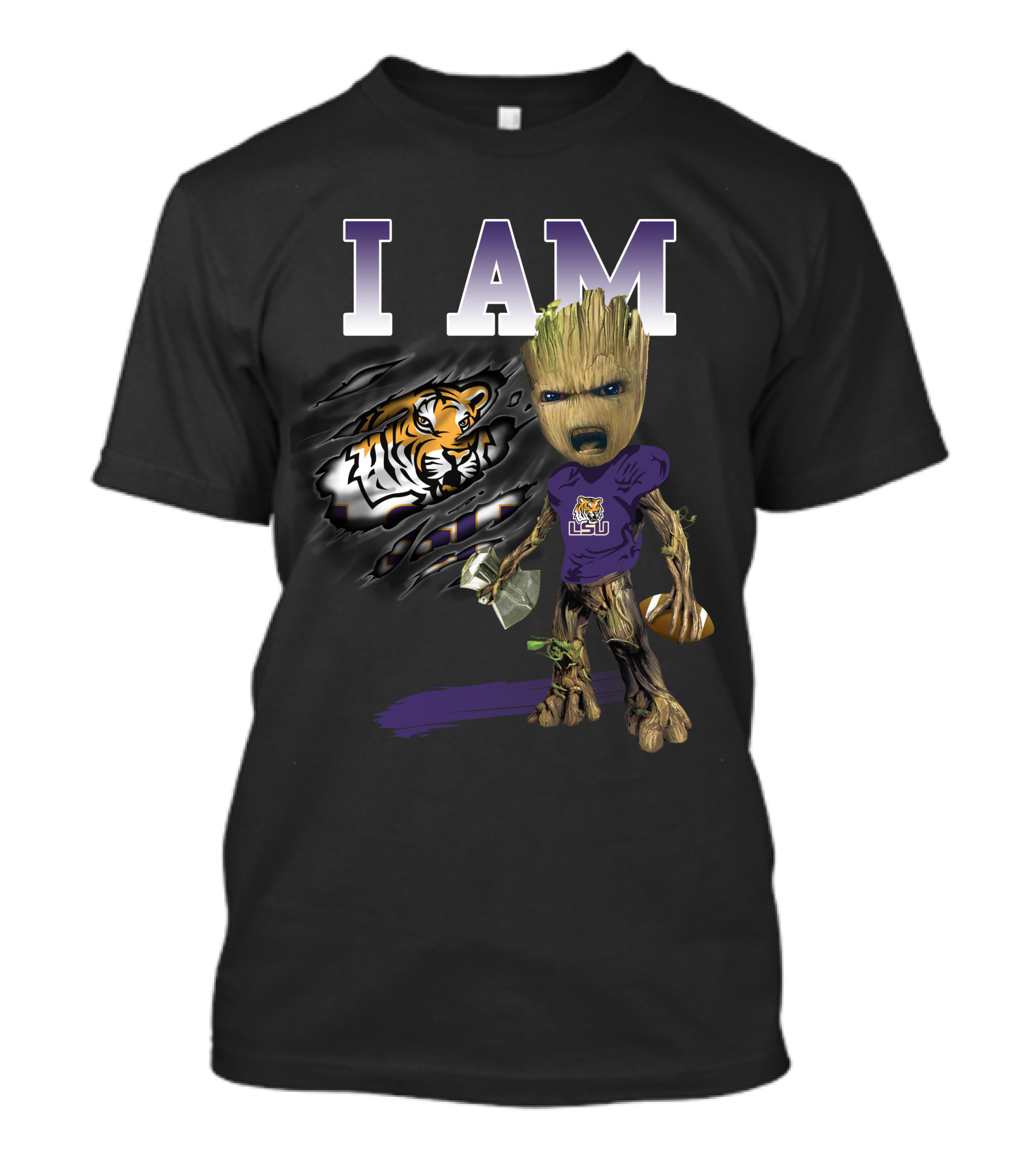 I Am Lsu Tiger Spirit Football Groot T-Shirt