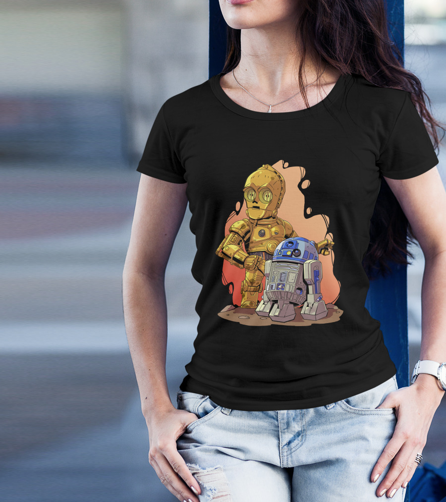 Chibi Star Wars C3PO R2-D2 Duo T-Shirt