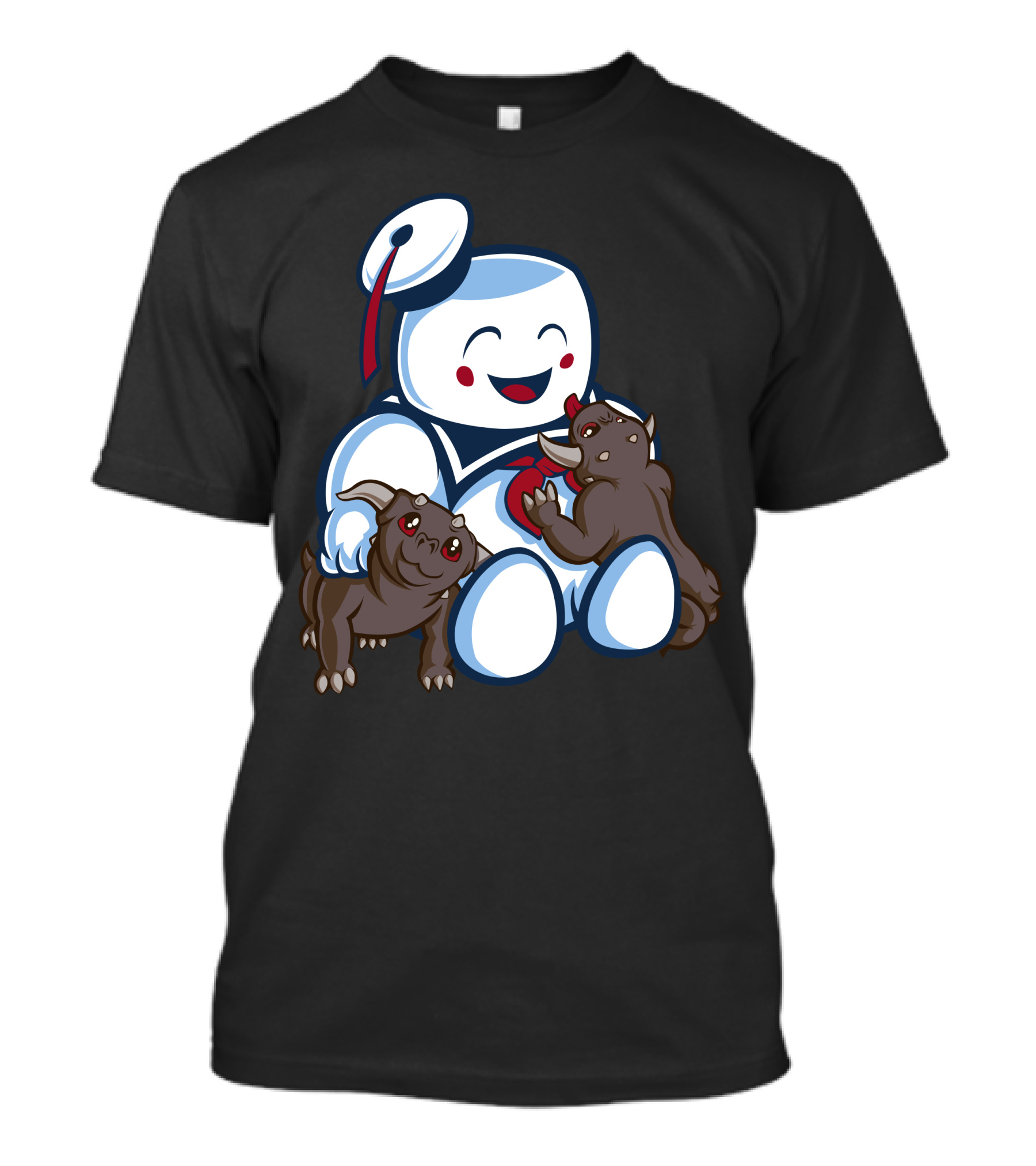 Stay Puft Marshmallow Man And Terror Dogs Ghostbusters Cuteness T-Shirt