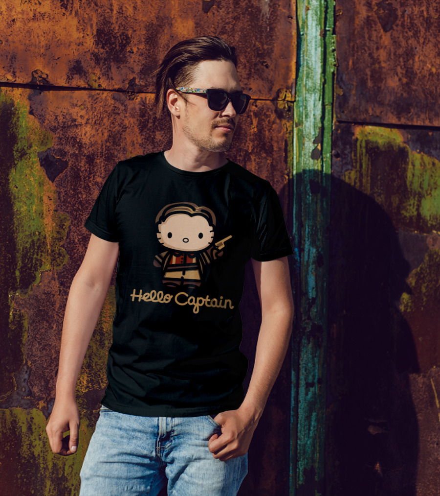 Hello Captain Kitty Firefly Mashup Character T-Shirt