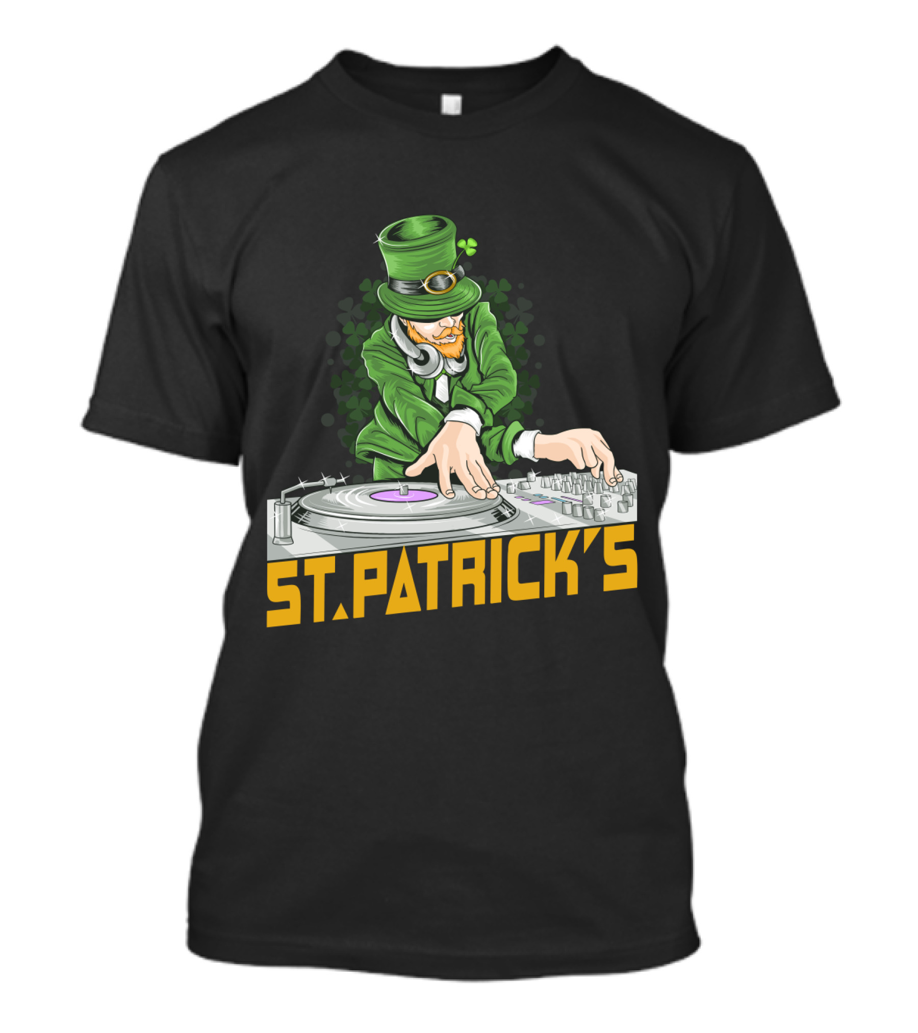 St. Patrick's Day Leprechaun DJ Music Party T-Shirt