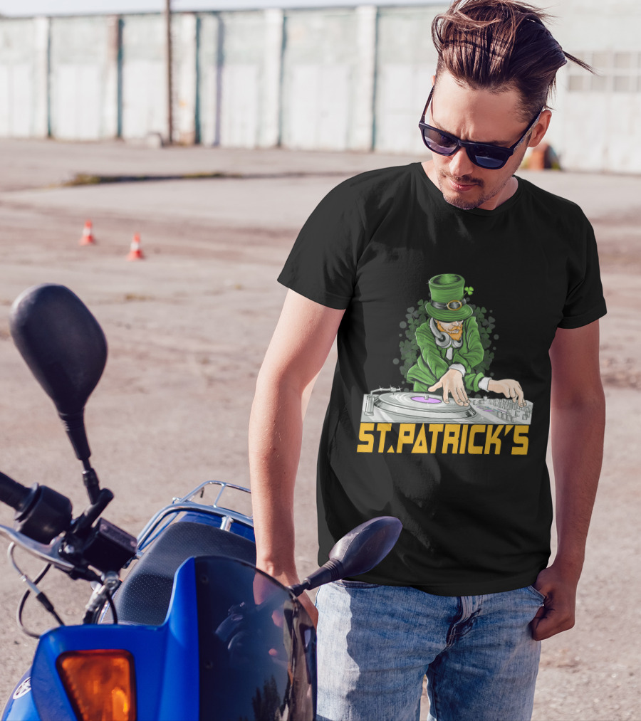 St. Patrick's Day Leprechaun DJ Music Party T-Shirt