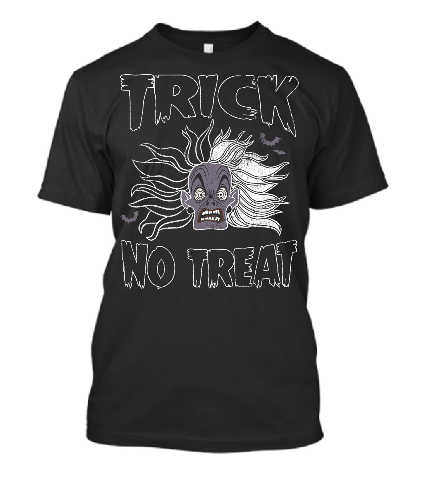 Disney Cruella Trick No Treat Halloween Bats T-Shirt