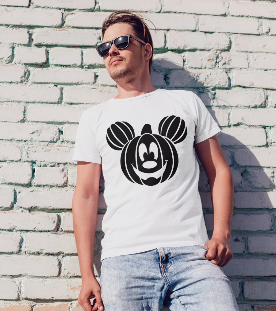 Disney Mickey Mouse Halloween Pumpkin Face T-Shirt
