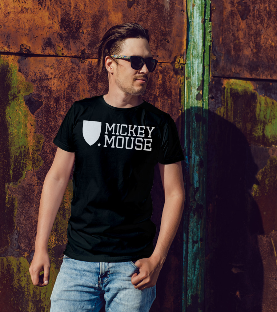 Mickey Mouse University Shield Emblem T-Shirt