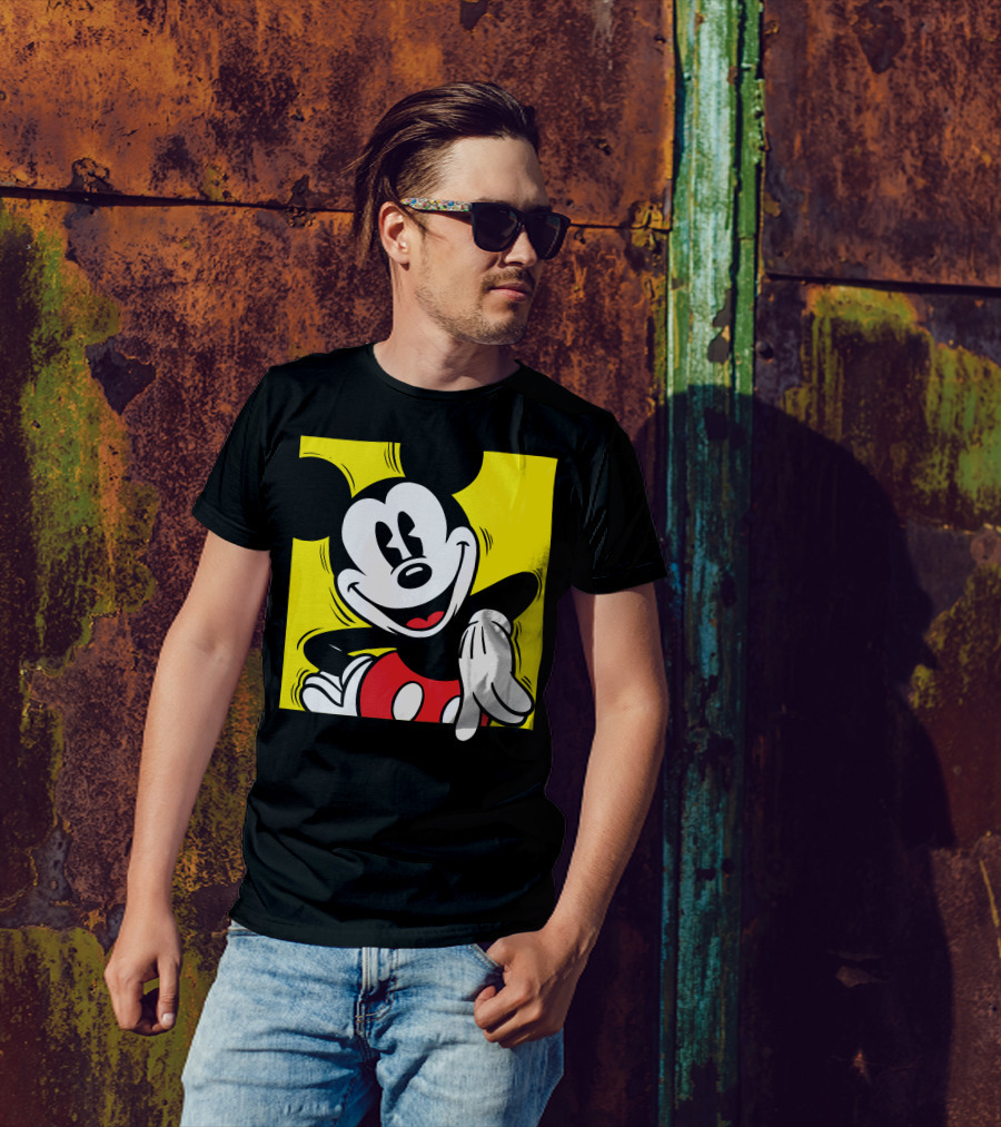 Mickey Mouse Vintage Yellow Frame Disney T-Shirt