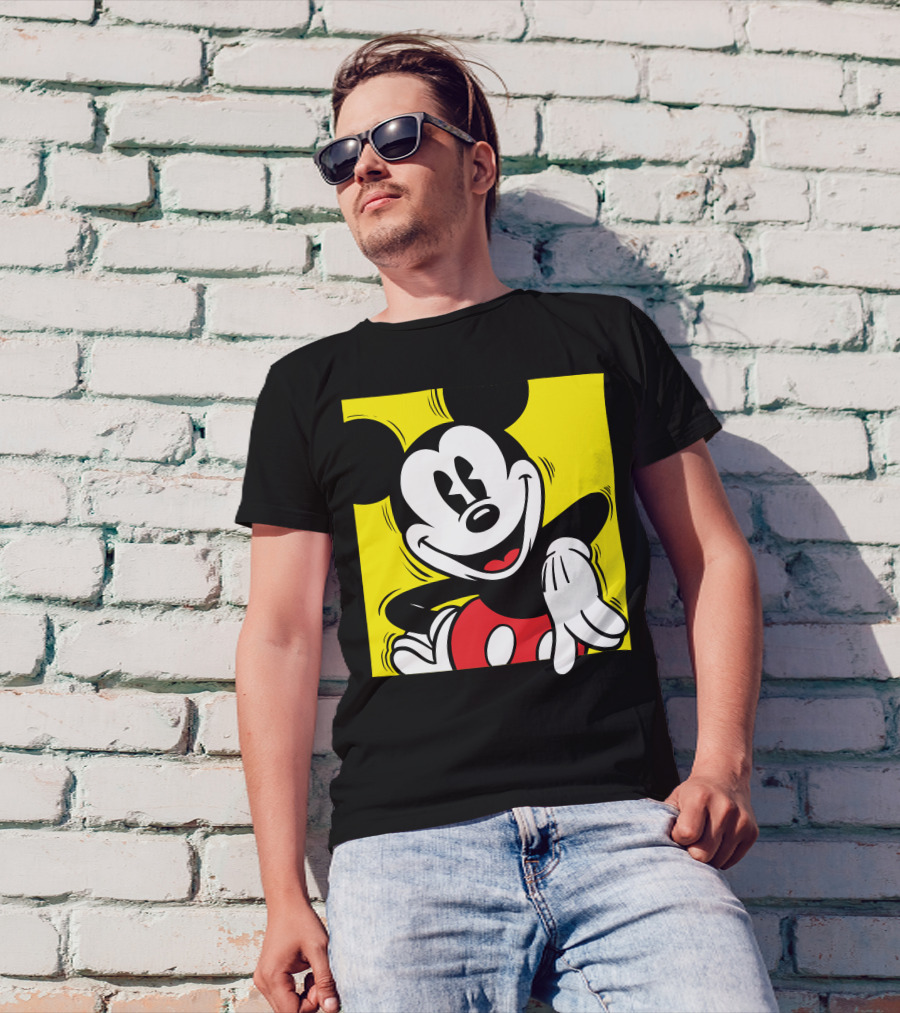 Mickey Mouse Vintage Yellow Frame Disney T-Shirt