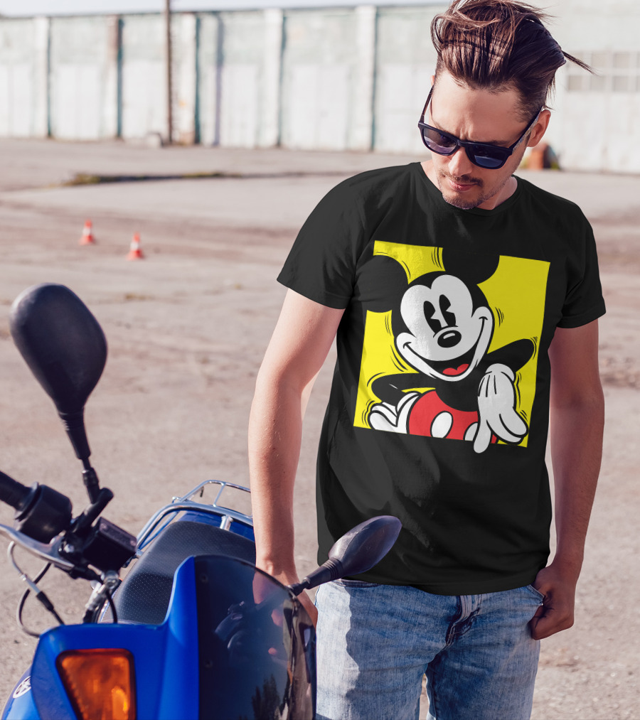 Mickey Mouse Vintage Yellow Frame Disney T-Shirt