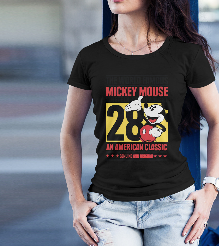The World Famous Mickey Mouse Nineteen Twenty Eight 28 An American Classic Genuine And Original T-Shirt