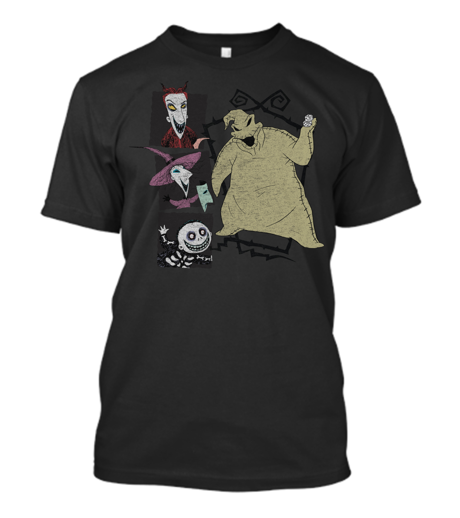 Disney Nightmare Before Xmas Oogie Boogie Characters Group T-Shirt