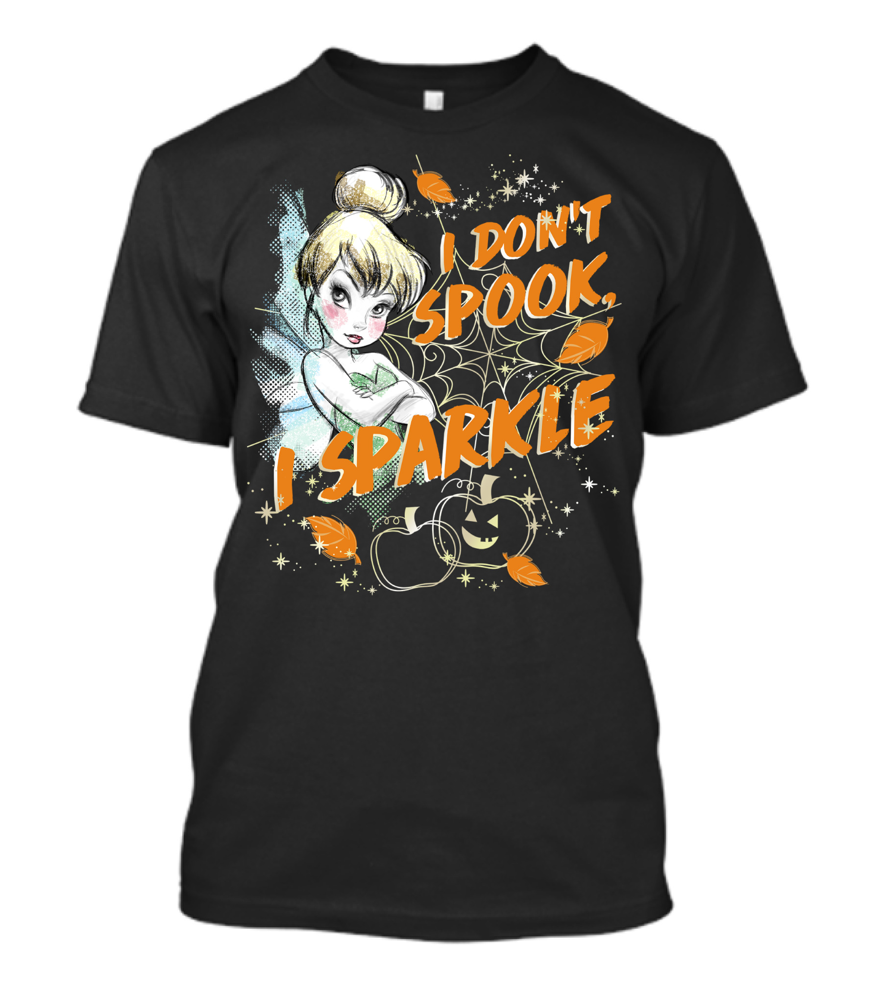 I Don't Spook I Sparkle Disney Peter Pan Tinkerbell Halloween T-Shirt