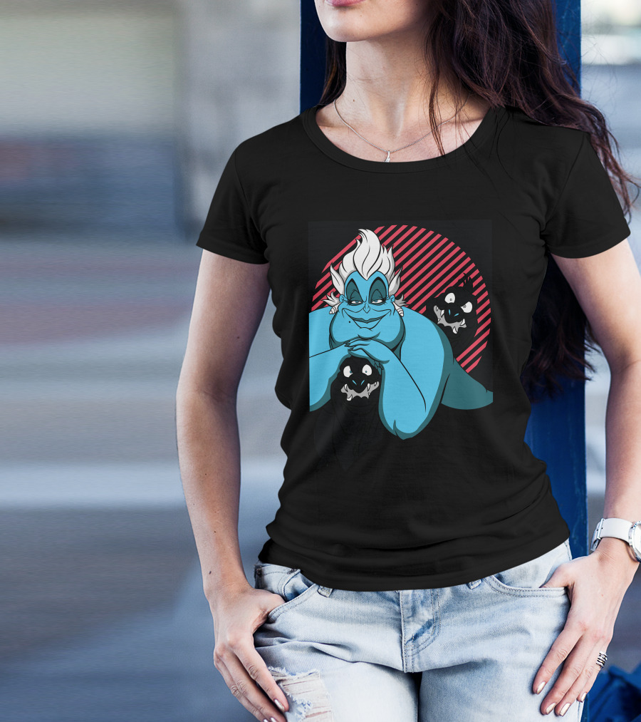 Disney Ursula Evil Laugh With Flotsam And Jetsam Classic Villain T-Shirt