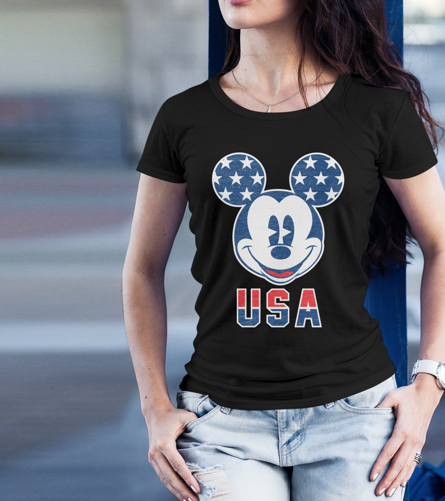 Disney USA Stars Happy Mickey Mouse T-Shirt