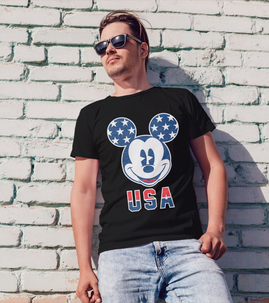 Disney USA Stars Happy Mickey Mouse T-Shirt