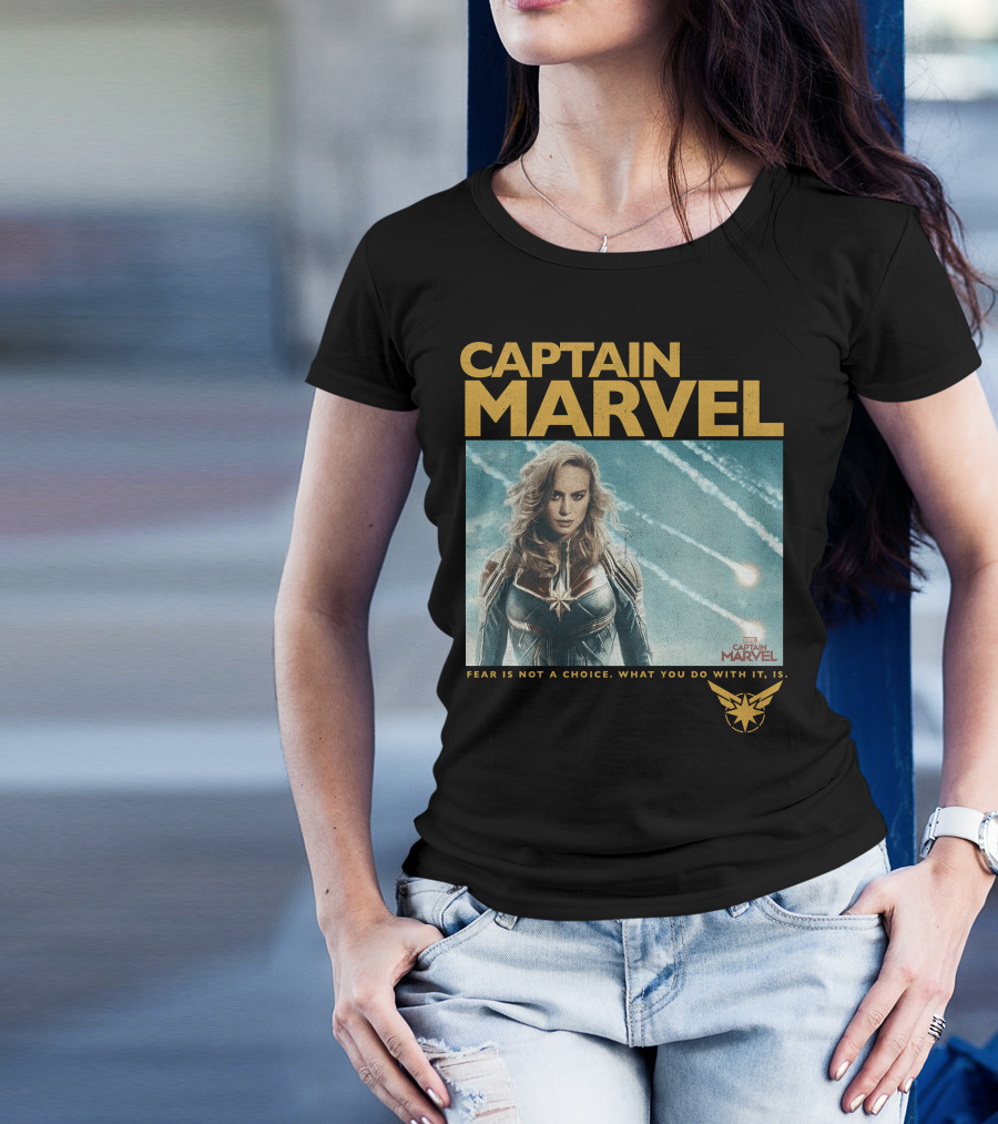 Captain Marvel Fear Is Not A Choice Vintage Movie T-Shirt