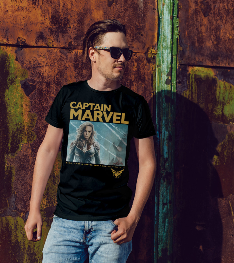 Captain Marvel Fear Is Not A Choice Vintage Movie T-Shirt