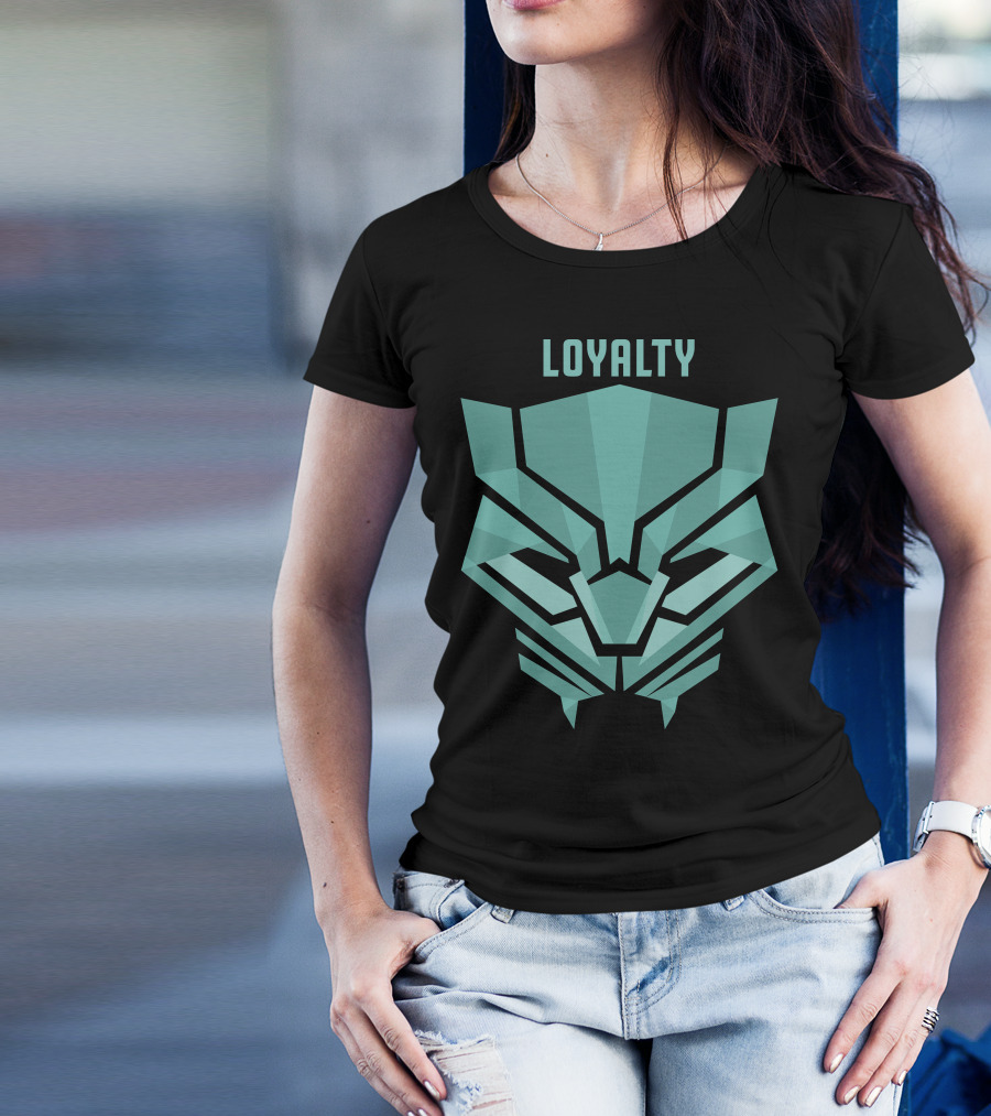Marvel Black Panther Loyalty Teal Mask T-Shirt