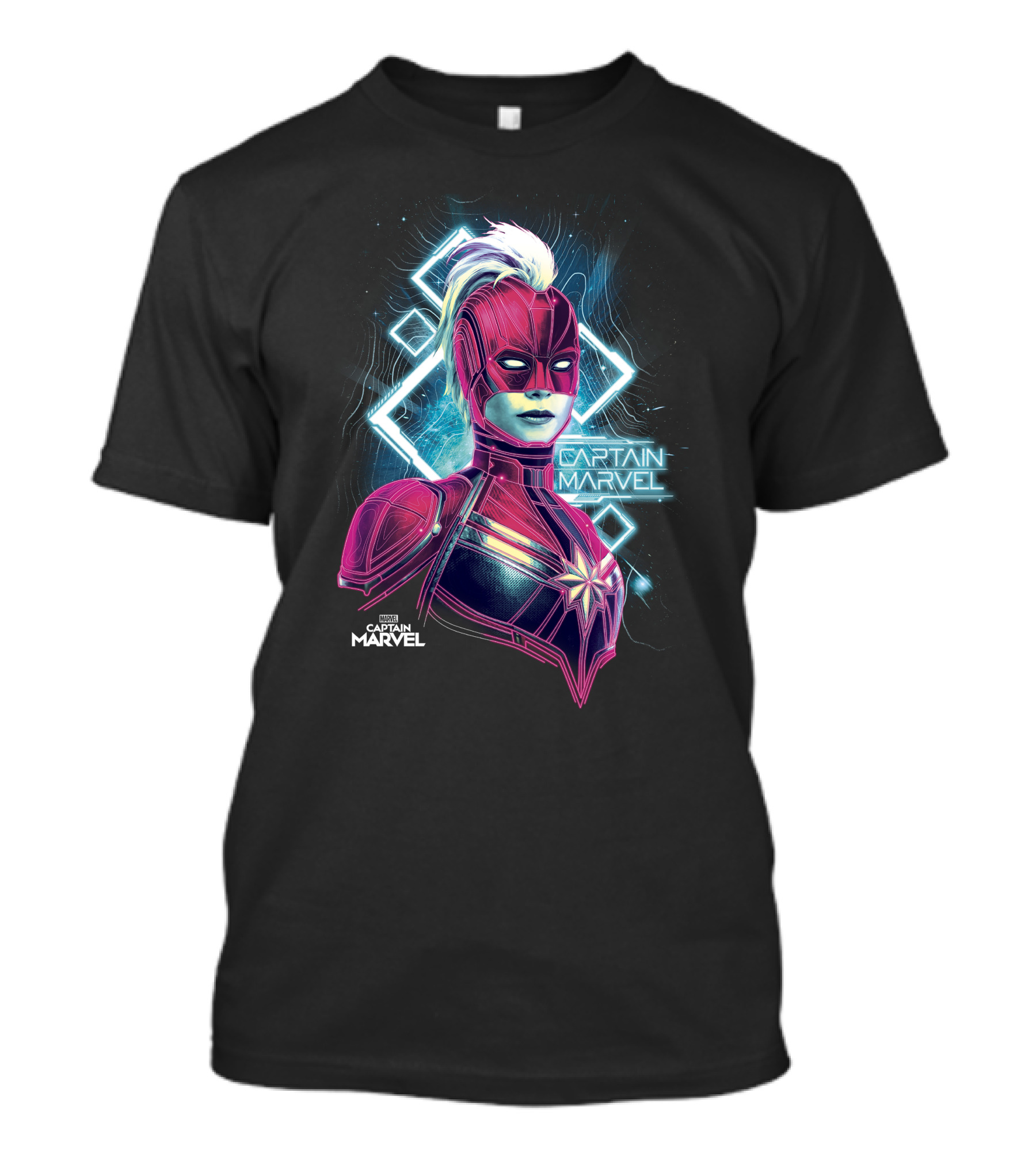 Marvel Captain Marvel Space Neon Glow T-Shirt