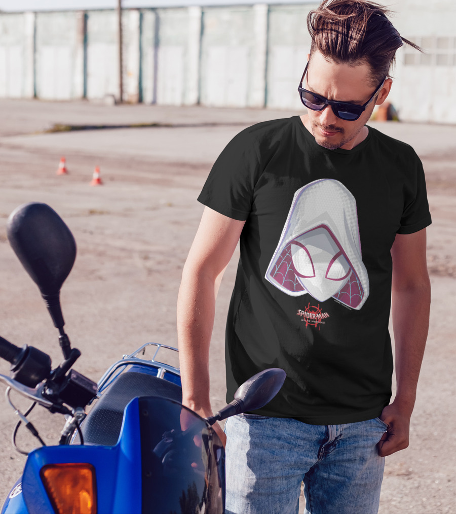 Spider-Man Into The Spider-Verse Spider-Gwen Mask Marvel T-Shirt