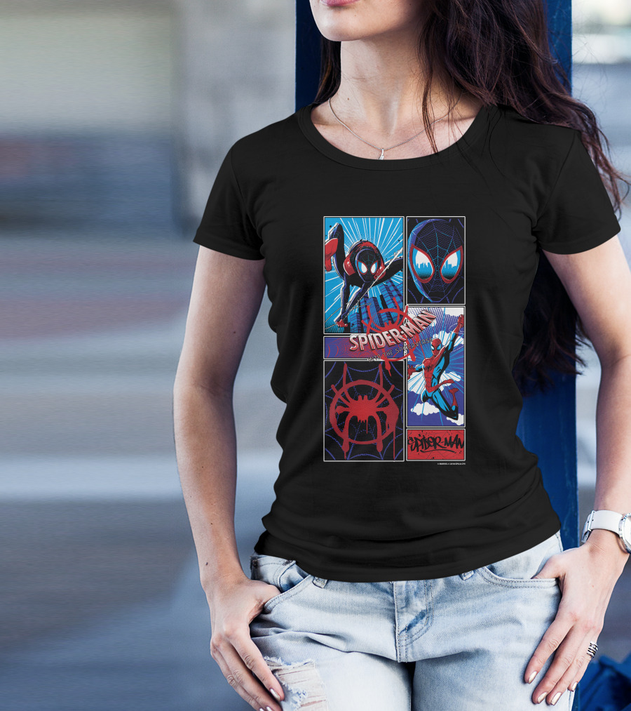 Marvel Spider-Man Spiderverse Miles Morales And Peter Parker T-Shirt
