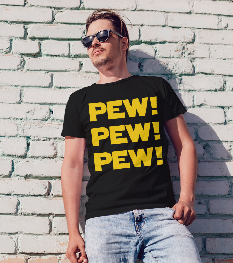 Star Nerd Geek Wars Space Pew Pew Pew Pew Pew Pew T-Shirt