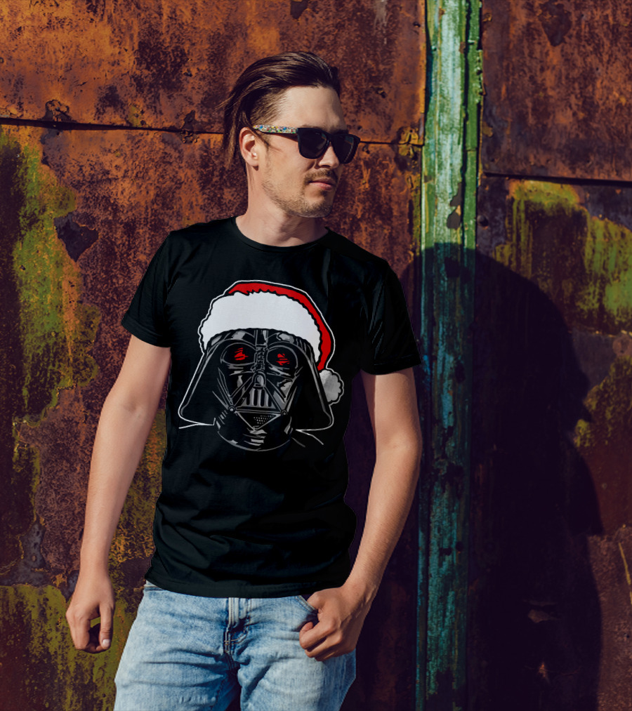 Star Wars Darth Vader Santa Sketch Holiday T-Shirt