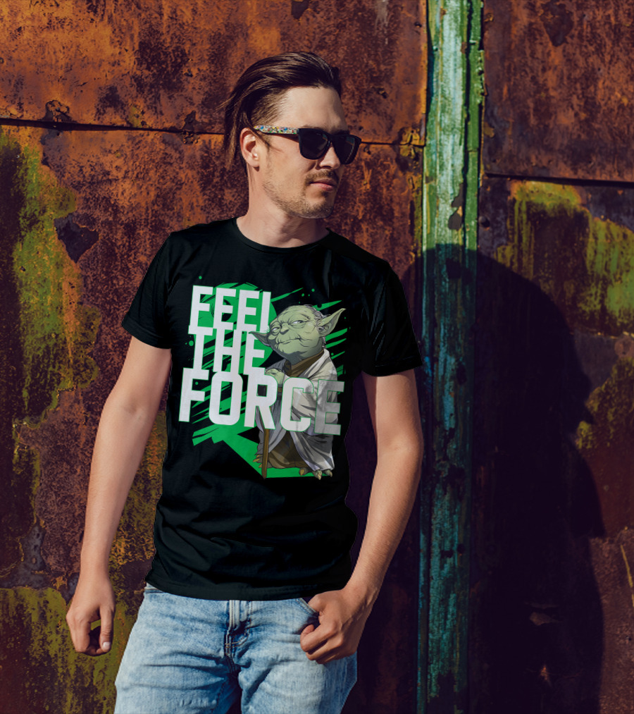 Star Wars Feel The Force Yoda Jedi Master T-Shirt
