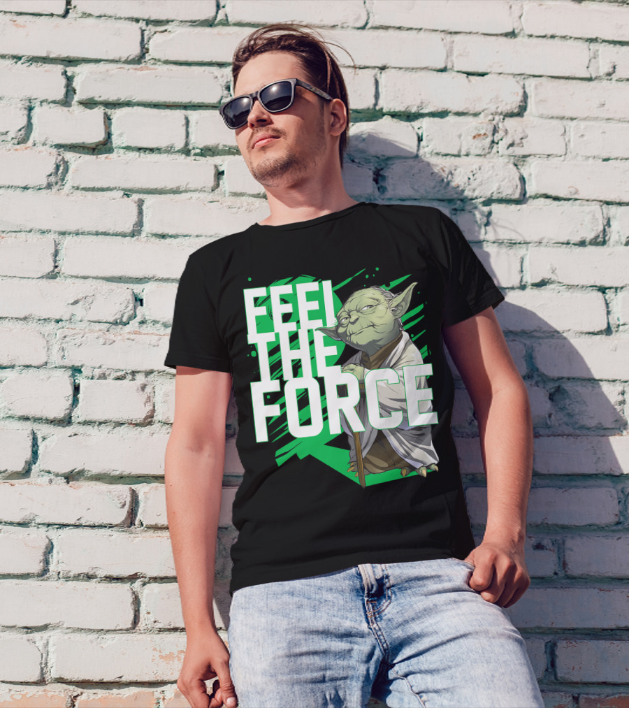 Star Wars Feel The Force Yoda Jedi Master T-Shirt