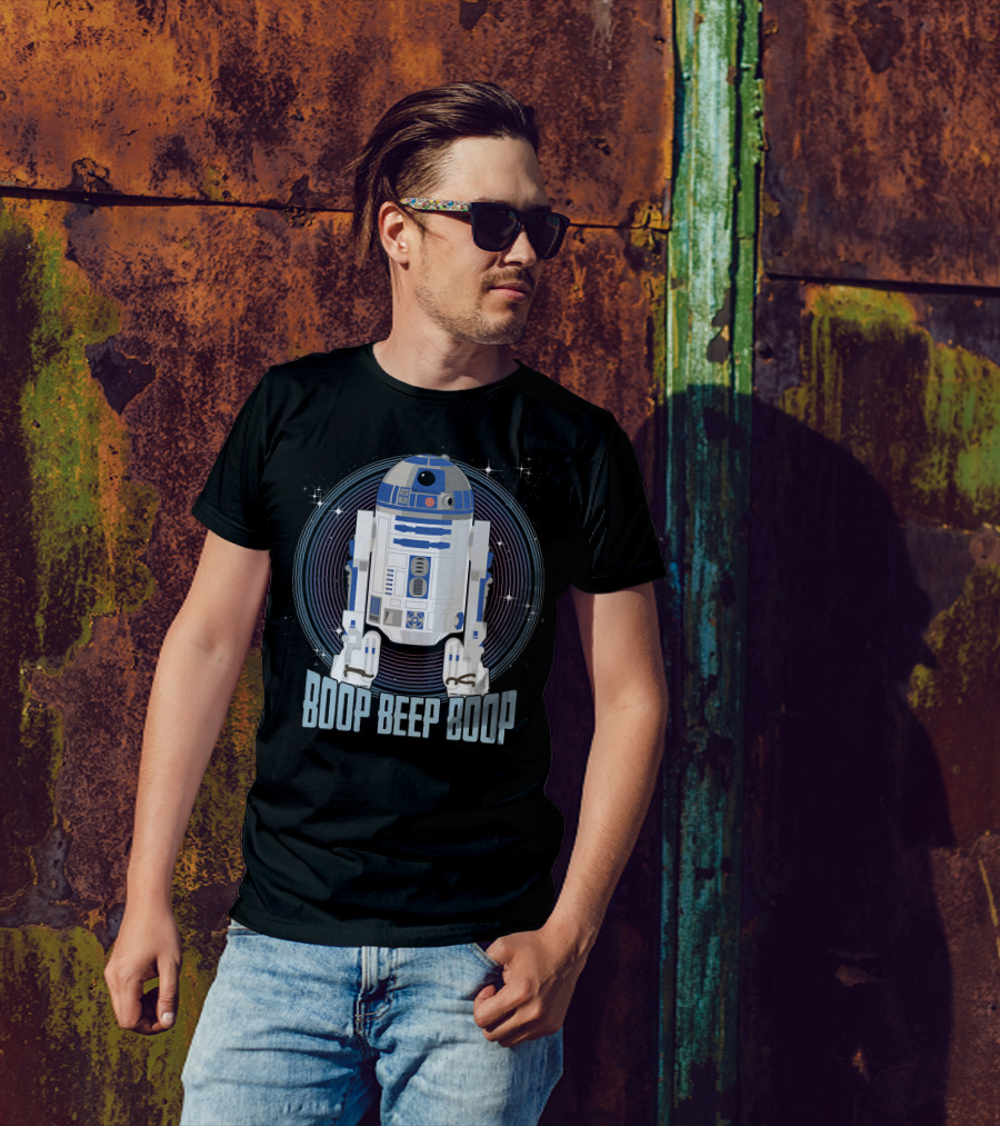Star Wars R2-D2 Boop Beep Boop Circle T-Shirt