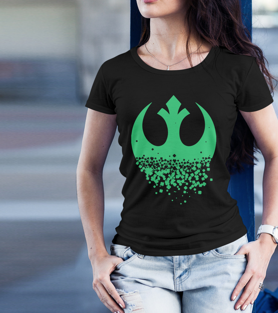 Star Wars Rebel Alliance Saint Patricks Day Clover Emblem T-Shirt