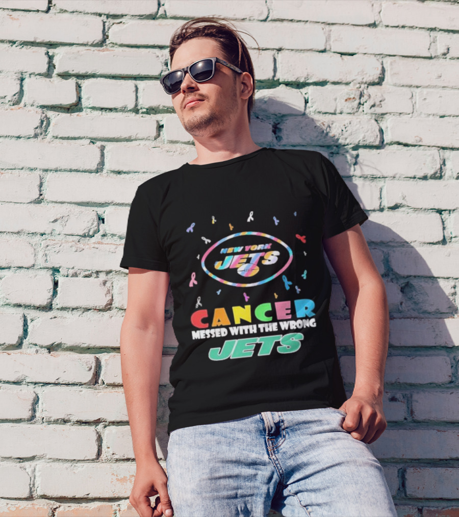 New York Jets Cancer Messed With The Wrong Jets T-Shirt