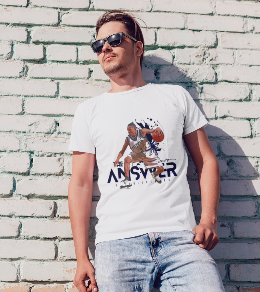 The Answer Allen Iverson Basketball Player Action Pose T-Shirt