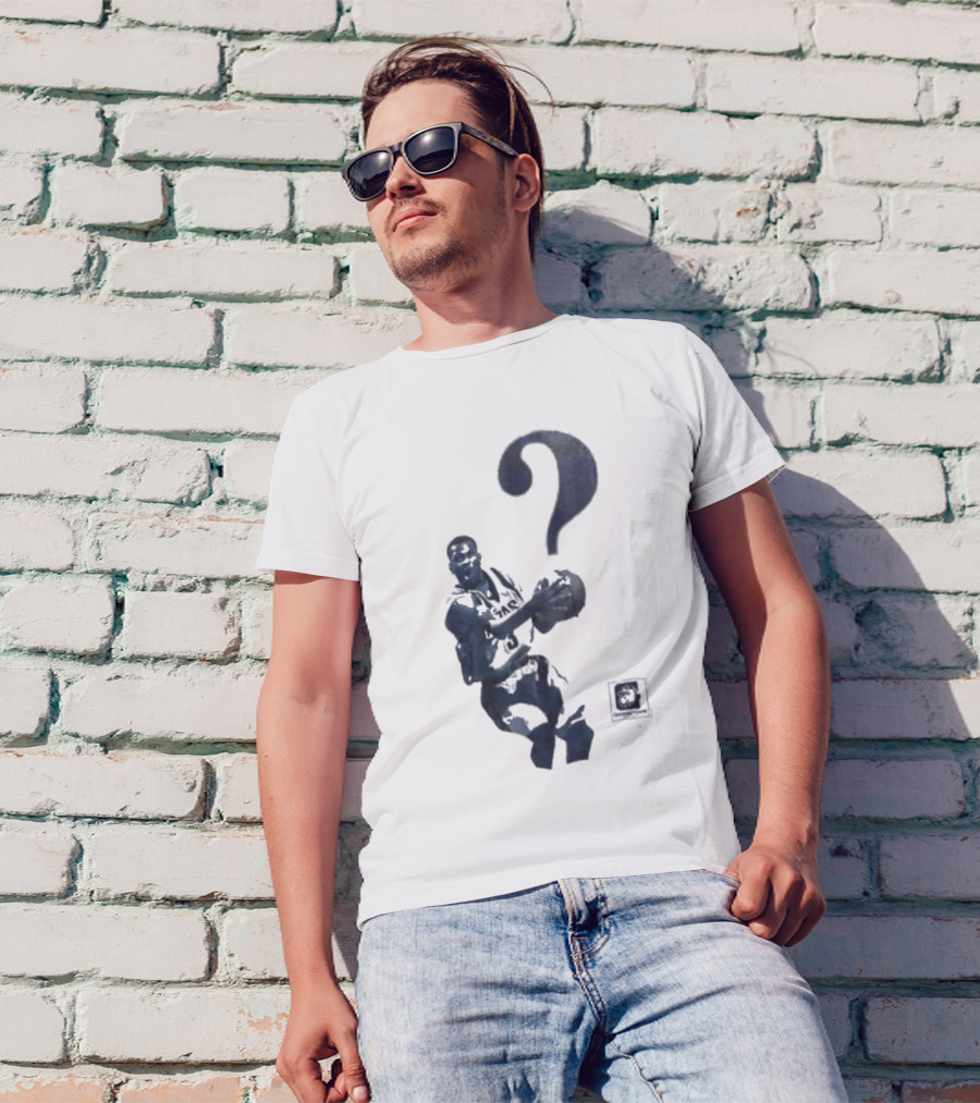 The Answer Georgetown University Allen Iverson Basketball Icon With Question Mark T-Shirt