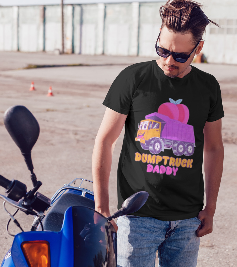 DUMPTRUCK DADDY PEACHES TRUCK WITH COLORFUL FRUITY T-Shirt