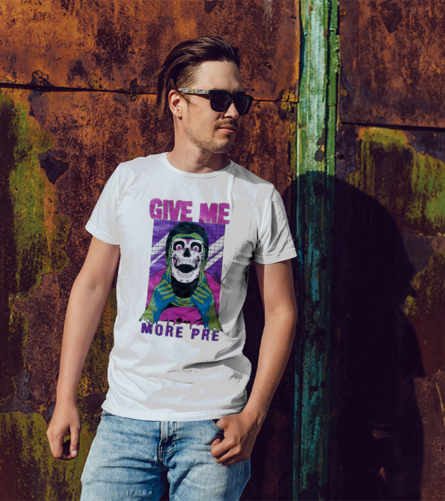 GIVE ME MORE PRE Skull Mask Urban T-Shirt